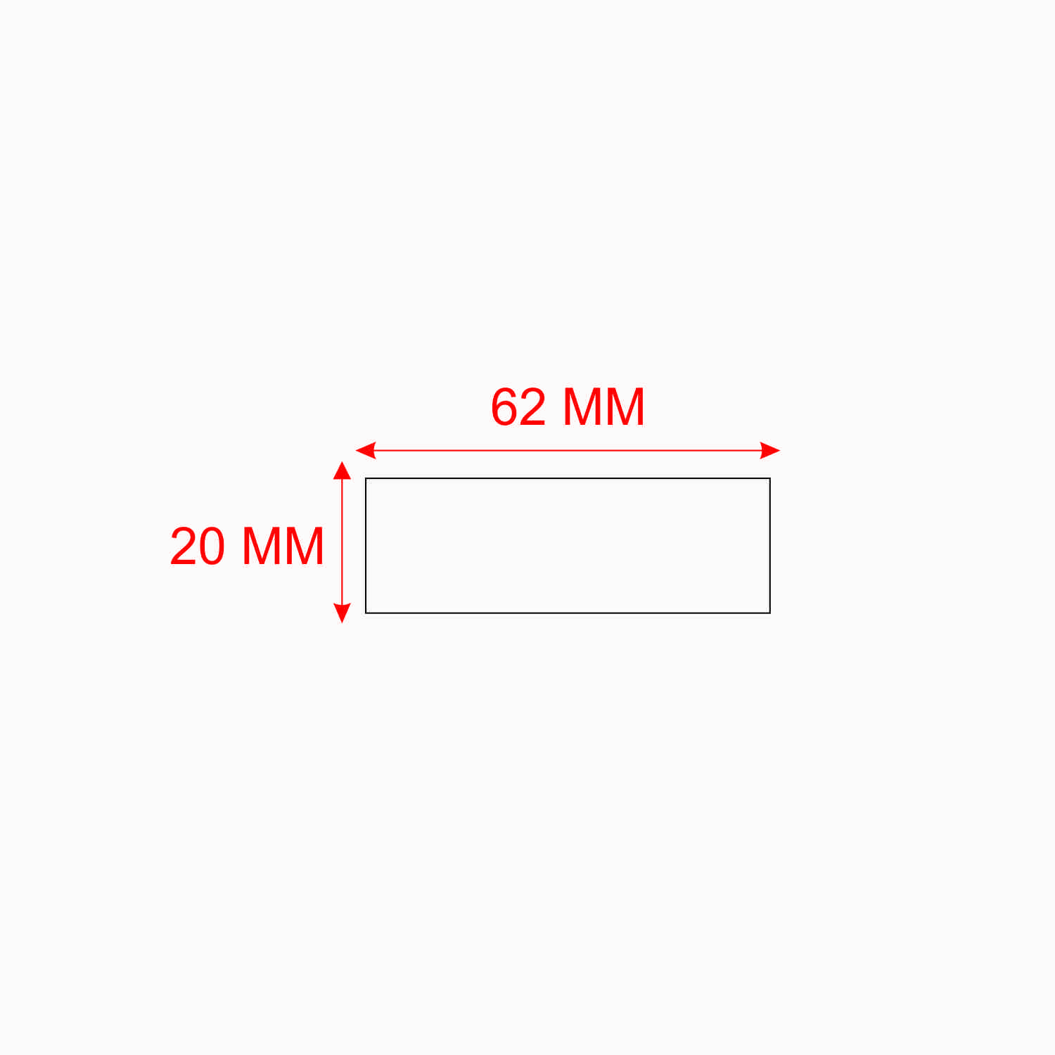 20 mm X 62 mm